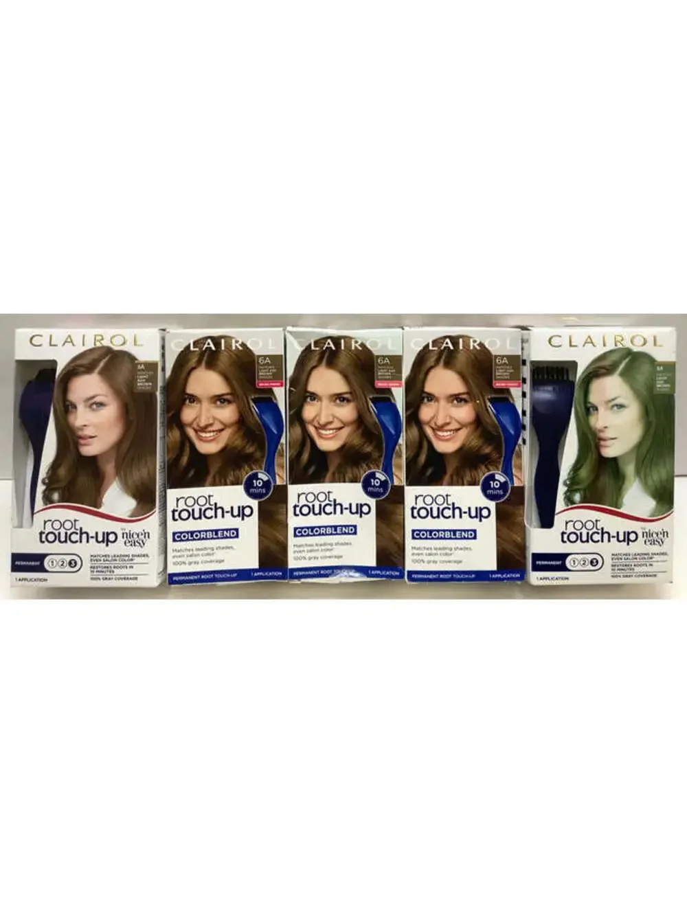 Clairol Permanent Root Touch-Up Hair Color – 6A Light Ash Brown, 5 Pack